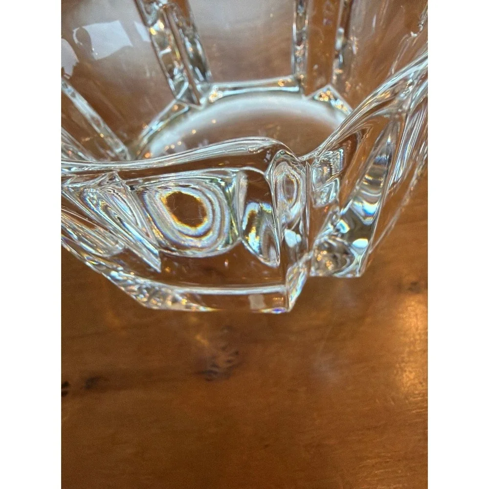 Signed Orrefors Crystal Corona Bowl by Lars Hellsten 4
